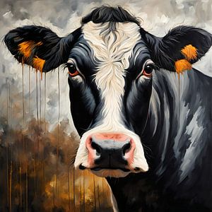 Portrait Vache - Vache 3 sur Wall Art Wonderland