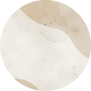 Abstract panorama beige boho style van Digitale Schilderijen