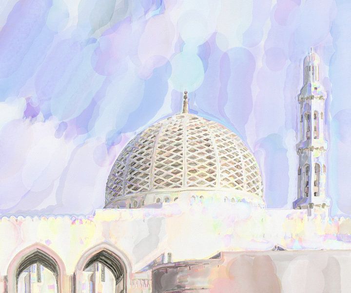 Dome of the great mosque of Muscat by Frank Heinz