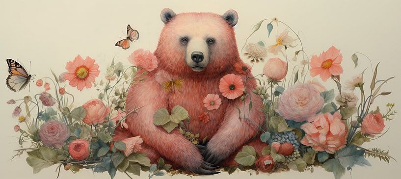 Painting Bear Nature by Abstract Painting