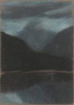 Avond in Štrbské Pleso (1934) van Zoltán Palugyay van Peter Balan