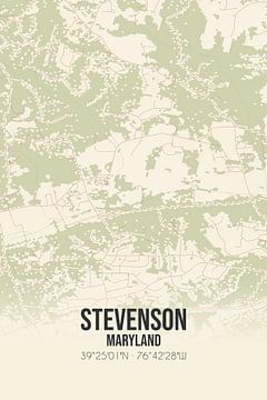 Alte Karte von Stevenson (Maryland), USA. von Rezona