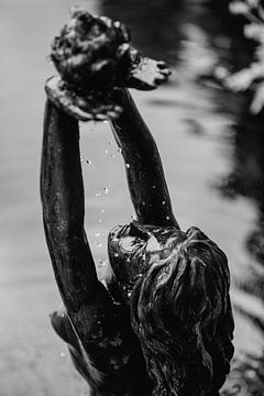 Vrouwelijk beeld in water