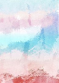 Printemps II. Paysage abstrait coloré aux pastels sur Dina Dankers