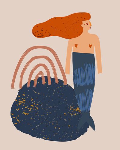 Illustratie zeemeermin