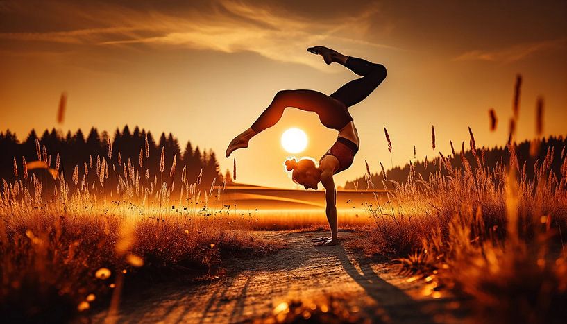 Sun ballet: graceful acrobatics in the sunset by artefacti