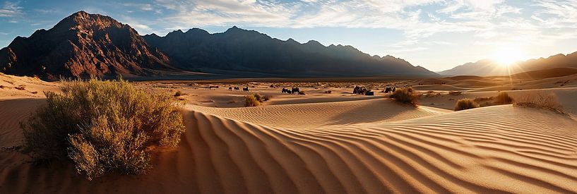 Wüstenpanorama von fernlichtsicht