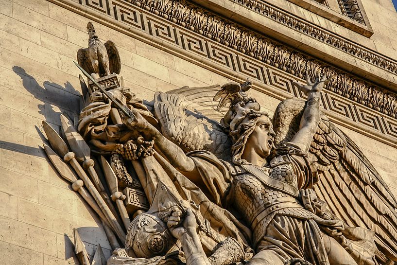detail of image on the arc de triomf in paris by Eric van Nieuwland