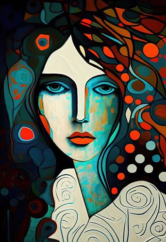 Vrouwen gezicht abstract