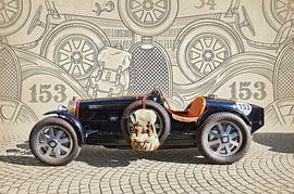 Bugatti Type 51: A racing legend against a digital backdrop by Ingo Laue