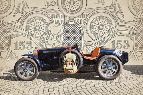 Bugatti Type 51 : une légende de la course automobile sur fond de graphisme
