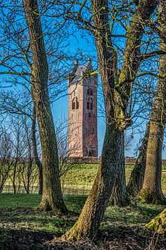 Kerktoren van het Friese dorpje Firdgum