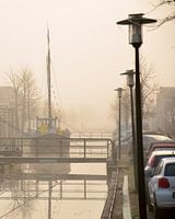 Ship in village Gorredijk, The Netherlands