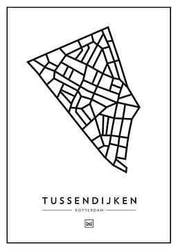 Tussendijken - Rotterdam van Muurmap - Jouw Favorite stad of wijk aan de muur