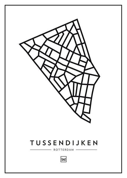 Tussendijken - Rotterdam van Muurmap - Jouw Favorite stad of wijk aan de muur