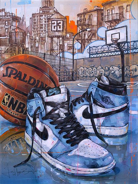 Nike air jordan 1 retro high university malerei. von Jos Hoppenbrouwers
