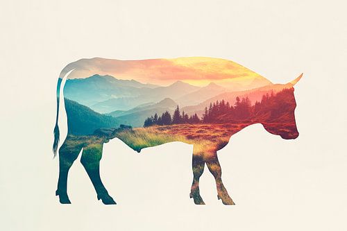 Berglandschap in de Cowprint