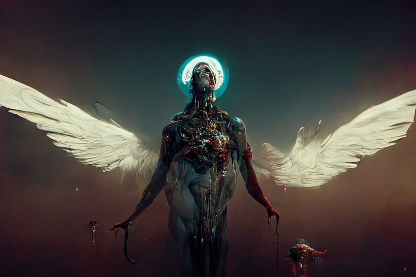 surreal angel I with wings by Roy Lemme