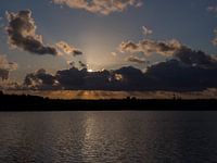 Dramatic sunset on the waterways