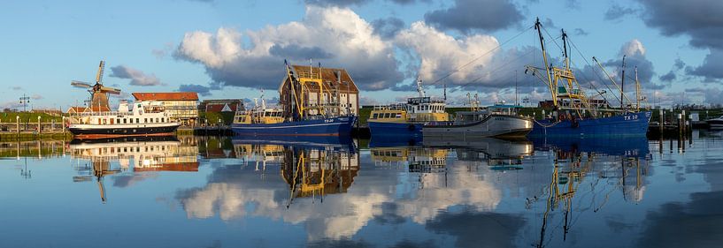 Panorama Harbour of Oudeschild by Johan Habing