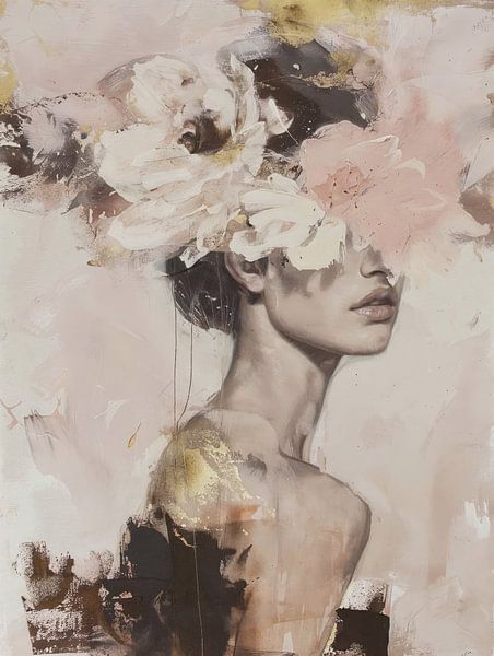 Portrait in pastel colours with a romantic look by Carla Van Iersel