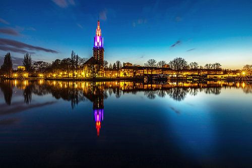 Potsdam skyline on the Havel at the build hour