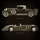 Cadillac V16 Roadster 1930 en Mercedes -Benz SSK 710 1930 van Jan Keteleer thumbnail