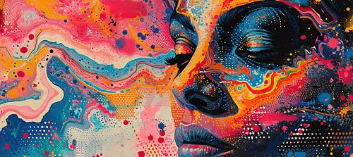 Portrait coloré | Abstrait moderne