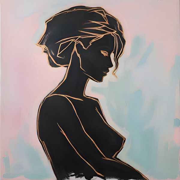 Houtskool Goud van FoXo Art