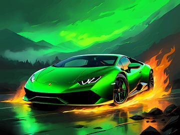 Lamborghini Huracan - Groen van MIROKU