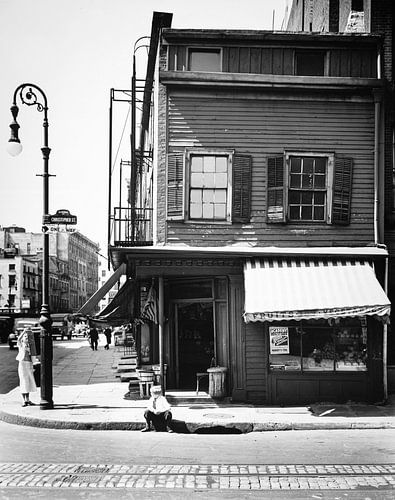 Historisch New York: Christopher en Bleecker Streets, Manhattan, 1936.
