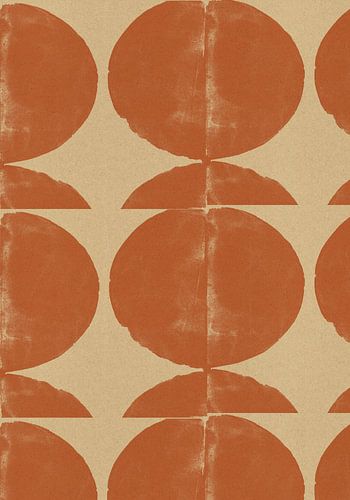 Terracotta abstracte vormen.