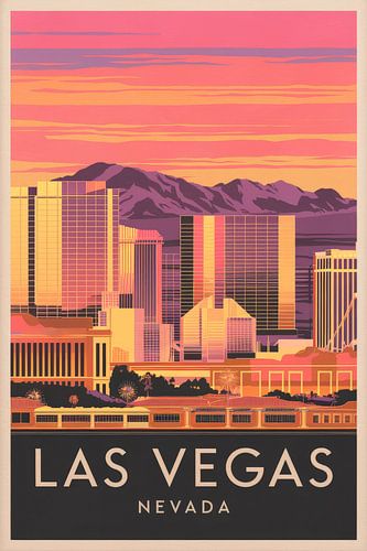 Las Vegas, Nevada Vintage Reisposter