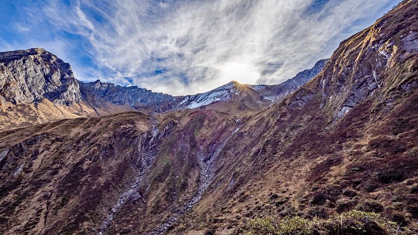 The sun shows itself over the Schmiedinger by Christa Kramer