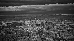 Civita di Bagnoregio -4- infrarouge noir et blanc sur Teun Ruijters