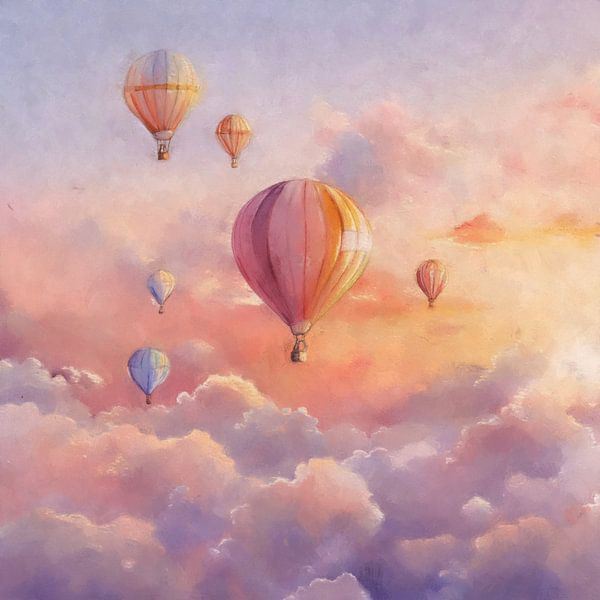 Dreaming above the Clouds | Soft Balloons at Sunrise by Whale & Sons