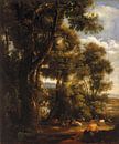 Landschaft mit einem Ziegenhirten und Ziegen, John Constable von Meisterhafte Meister Miniaturansicht