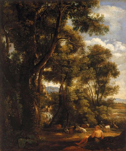 Landschap met een geitenhoeder en geiten, John Constable