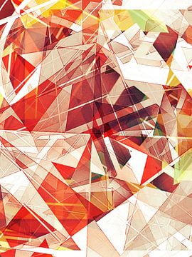 Driehoeken geometrie in rood van Susanne Seidel