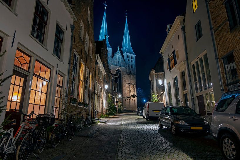 Cityscape of Deventer at night in the Netherlands by Eye on You