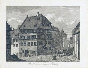 Johann Adam Klein, Ansicht des Geburtshauses von Albrecht Dürer in Nürnberg, 1816