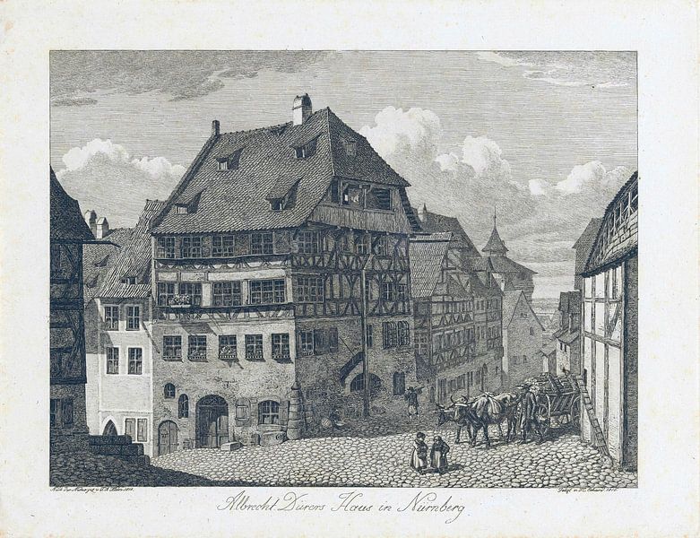 Johann Adam Klein, Ansicht des Geburtshauses von Albrecht Dürer in Nürnberg, 1816 von Atelier Liesjes