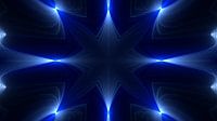 Blauw, wit, zwart beeld