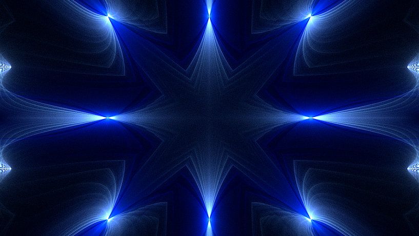 Blue, white, black picture by Werner Hilpert