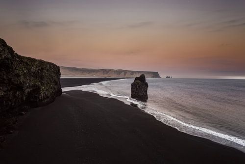 Kirkjufjara Iceland black sand beach