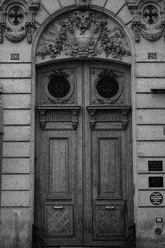 Een entree in Parijs in zwart-wit | Parijs | Frankrijk Reisfotografie van Dohi Media