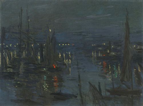 De haven van Le Havre, nachteffect, Claude Monet
