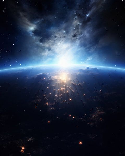 Blick ins Universum von fernlichtsicht