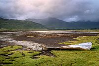 Verwittertes Boot auf Mull, Schottland