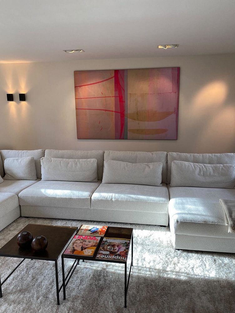 Modern abstract in neon en pastelkleuren (gezien bij vtwonen)  van Studio Allee 